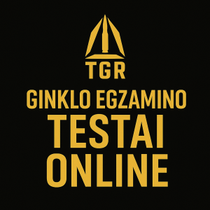 Ginklo Egzamino Testai Online (14 dienų prieiga)